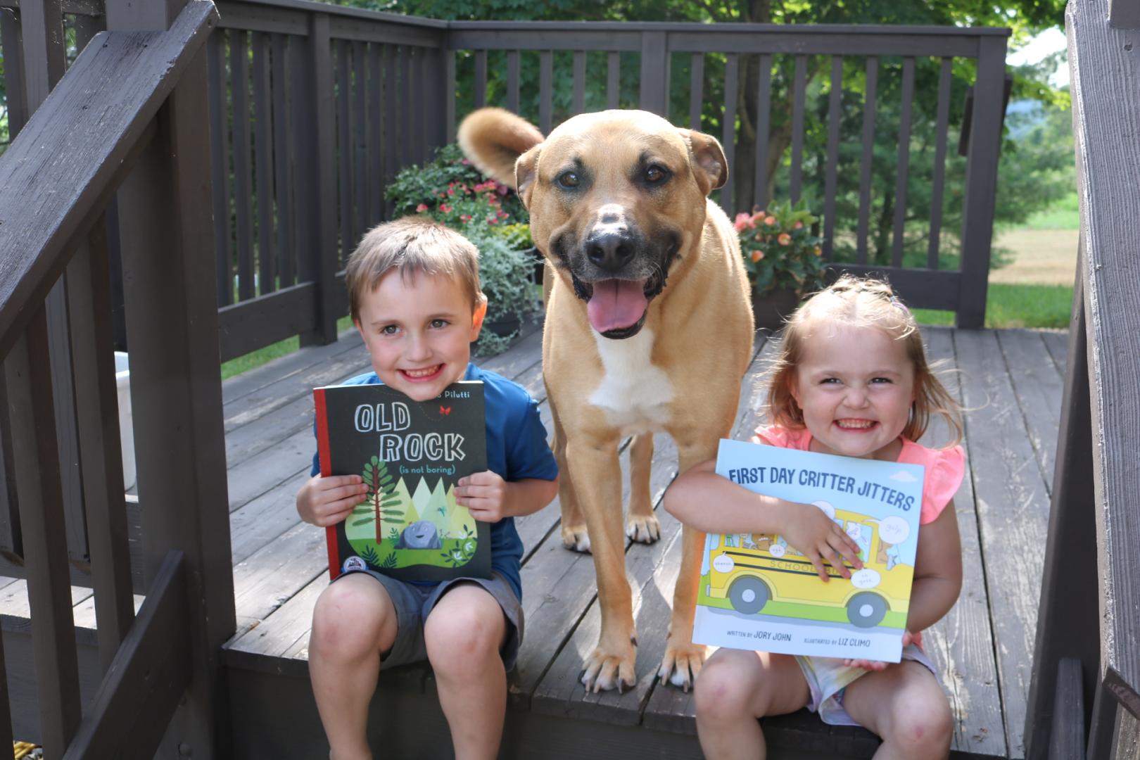 Kids with DPIL books